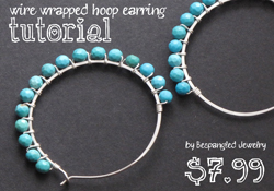 wire wrapped hoopearring tutorial