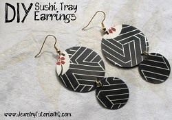 Jewelry tutorial - DIY sushi tray earrings {video} Jewelry tutorial - DIY sushi tray earrings {video}