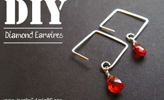DIY square or diamond earwires - jewelry making video tutorial DIY square or diamond earwires - jewelry making video tutorial