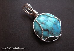 wire wrapped cabochon pendant tutorial