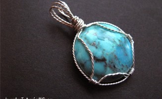 wire wrapped cabochon pendant tutorial