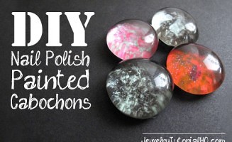 DIY Nail Polish Painted Cabochons tutorial