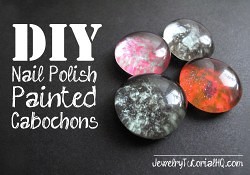 DIY Nail Polish Painted Cabochons tutorial