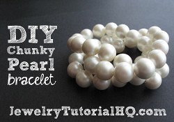 DIY chanel inspired chunky pearl bracelet
