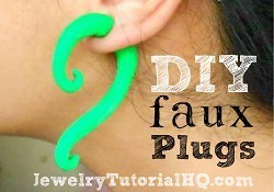 DIY faux ear plugs - polymer clay tutorial