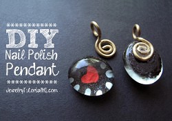 DIY Nail Polish Jewelry - Painted Heart Pendant Tutorial