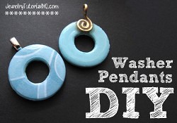 DIY Washer Pendants - jewelry making video tutorial