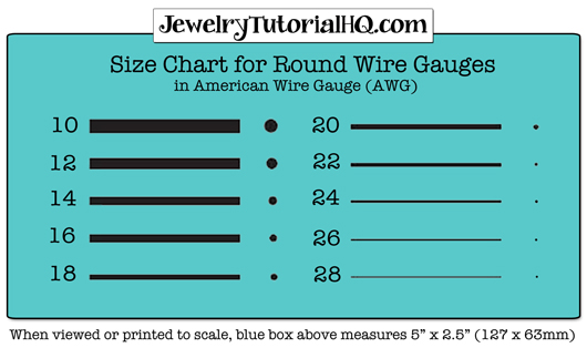 Beading Wire Gauge Chart