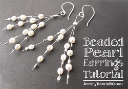 Free jewelry tutorial: Beaded Pearl Earrings from JewelryTutorialHQ.com