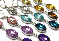 Free jewelry tutorial: DIY ombré rhinestone earrings