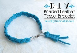 braided leather tassel bracelet tutorial