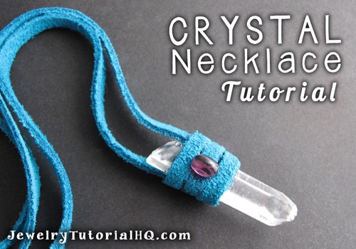 DIY Crystal Leather Necklace