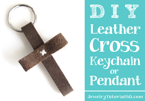 DIY leather cross keychain or pendants video tutorial