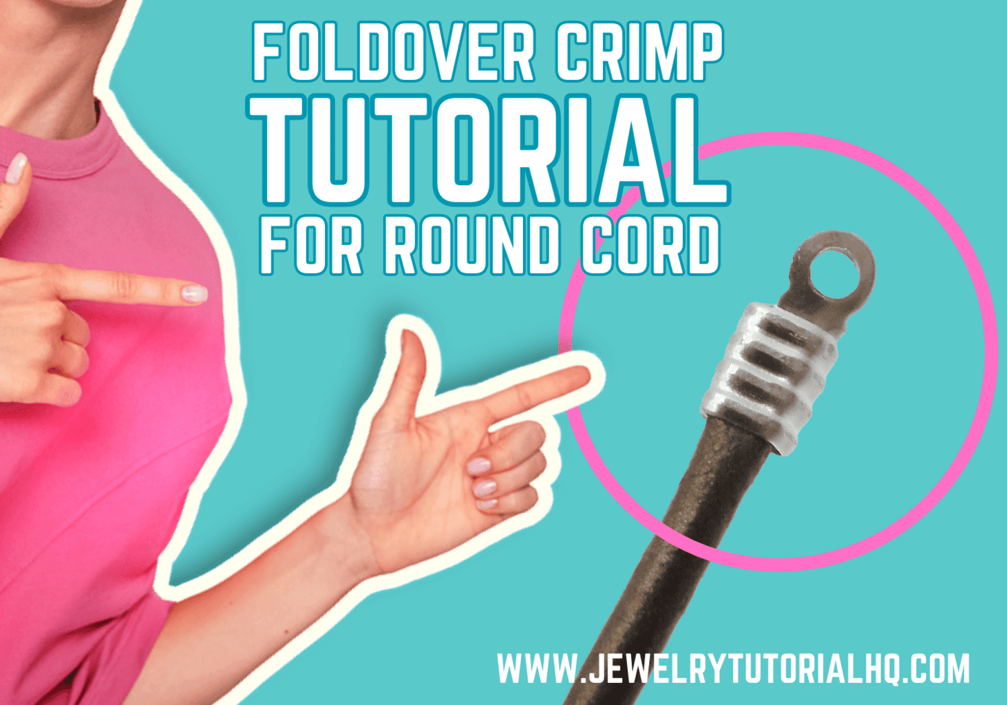 How to Use Foldover Crimps on Round Cord [VIDEO] Jewelry Tutorial Headquarters